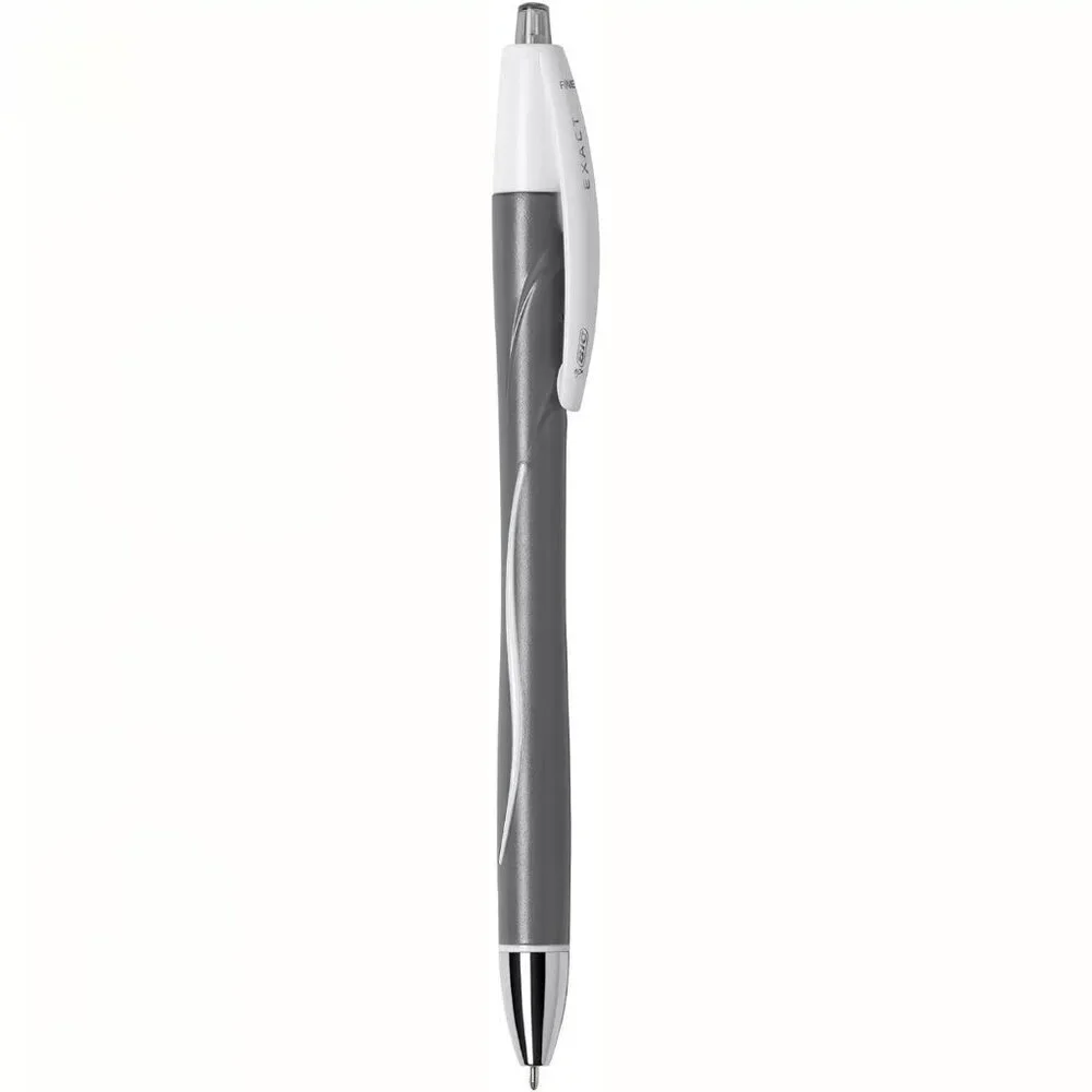 BIC Atlantis Exact Retractable Ball Pen, Fine Point (0.7 mm), Black, 3 Count